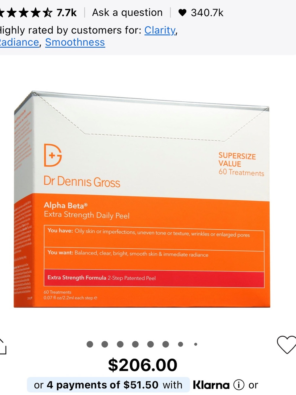 Dr. Dennis Gross Alpha Beta Extra Strength Daily Peel - 60 treatments